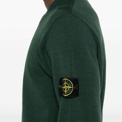 Stone Island RWS Wool Crewneck Sweatshirt In Khaki