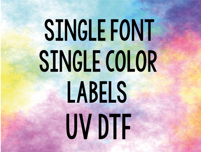 School Supply Labels // Same Font / Same Color